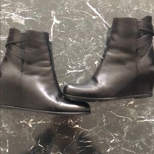 Stuart Weitzman Cross Strap Wedges